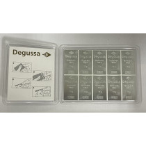 Lingotto 100 grammi argento 999,99 pezzi 10 x 10 grammi Degussa