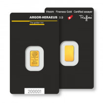 Lingotto  Gr. 1  Oro 999,99/000 in Blister plastificato  .             SPEDIZIONE GRATUITA 