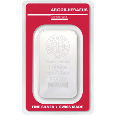 Lingotto Argento 999/000 Argor-Heraeus  1 Oncia