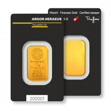 Lingotto Gr. 10 Oro 999,99/000 in Blister plastificato.                    SPEDIZIONE GRATUITA